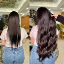 Topo de Cabelo Humano Feito à Mão | Volume Natural e Imperceptível [65Cm]